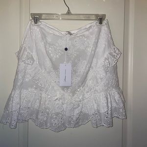 Lovers and Friends white lace skirt size S NWT